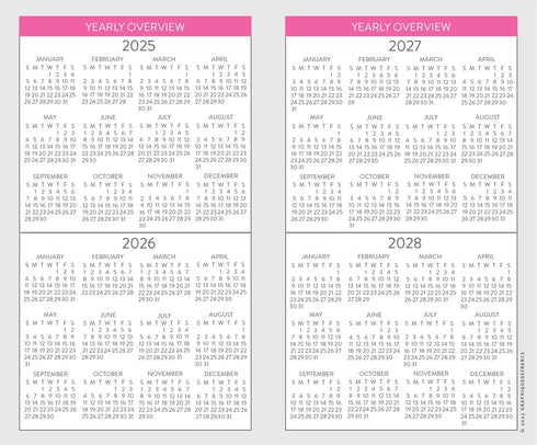 2026-2027 TYPOGRAPHIC TWO-YEAR POCKET PLANNER
