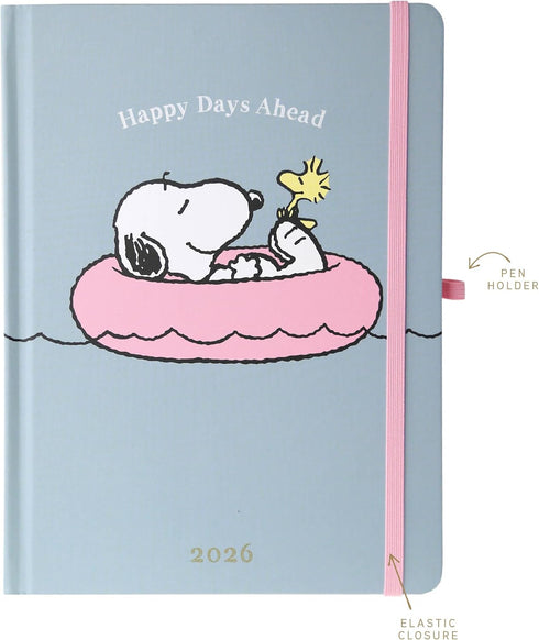 2026 PEANUTS PINK FLOATIE 6X8 HARDBOUND PLANNER