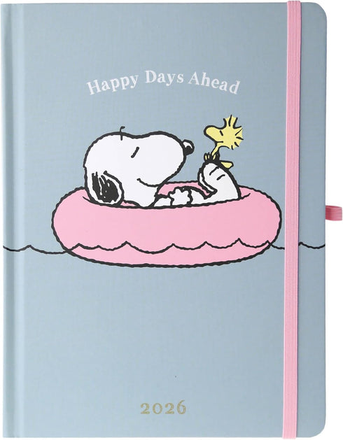 2026 PEANUTS PINK FLOATIE 6X8 HARDBOUND PLANNER