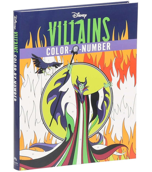 DISNEY VILLAINS COLOR-BY-NUMBER - THUNDER BAY PRESS