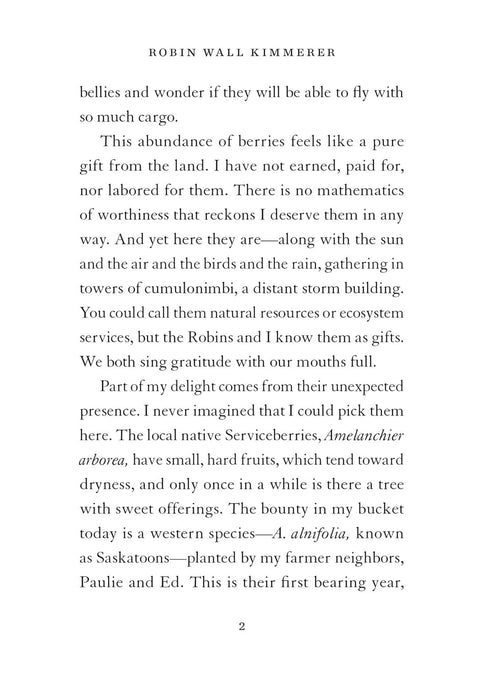 THE SERVICEBERRY - KIMMERER. ROBIN WALL