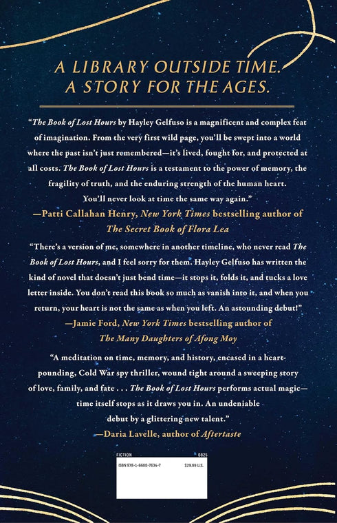 THE BOOK OF LOST HOURS - GELFUSO. HALEY