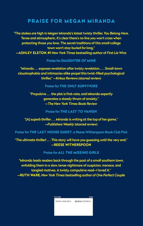 YOU BELONG HERE: A NOVEL - MIRANDA. MEGAN