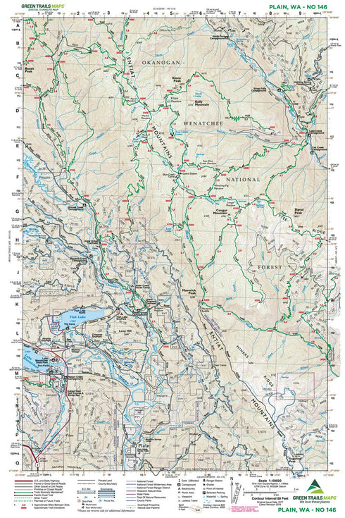 GREEN TRAILS NO. 146 PLAIN, WA MAP