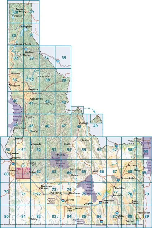 IDAHO ROAD AND RECREATION ATLAS - BENCHMARK MAPS