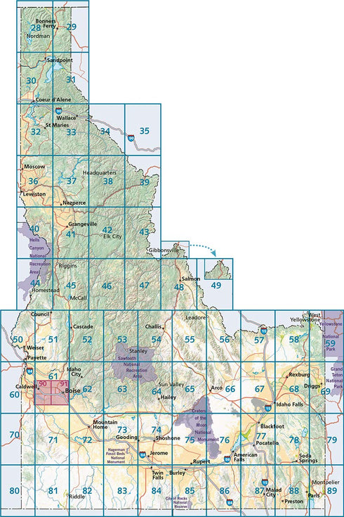 IDAHO ROAD AND RECREATION ATLAS - BENCHMARK MAPS
