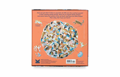299 CATS (AND A DOG) 300 PIECE CLUSTER JIGSAW PUZZLE - MAUPETIT. LEA