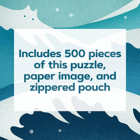 CATFFIRMATIONS 500 PIECE PORTABLE JIGSAW PUZZLE WITH CANVAS POUCH - SWEE