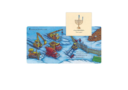 CONSTRUCTION SITE HANUKKAH LIGHTS - RINKER. SHERRI DUSKEY