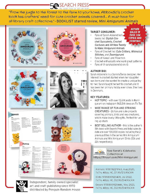 MINI AMIGURUMI OCEAN: 26 TINY CREATURES TO CROCHET - ABBONDIO. SARAH