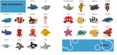 MINI AMIGURUMI OCEAN: 26 TINY CREATURES TO CROCHET - ABBONDIO. SARAH
