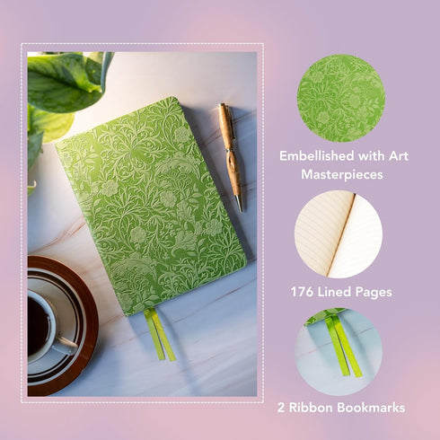 WHITE RABBIT ARTISAN ART NOTEBOOK JOURNAL - FLAME TREE STUDIO