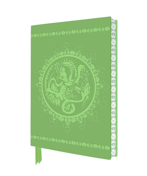 ENTRANCE HALL GREEN DRAGON ARTISAN ART NOTEBOOK JOURNAL - FLAME TREE STUDIO