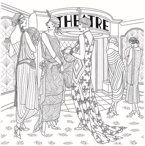 THE JAZZ AGE: A 20'S INSPIRED COLORING BOOK - BOUREAU. MELANIE