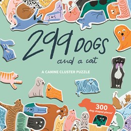 299 DOGS (AND CAT) 300 PIECE CLUSTER JIGSAW PUZZLE - MAUPETIT. LEA