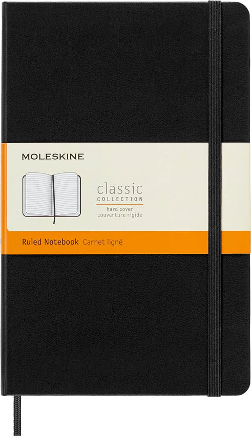 MOLESKINE RULED HARD BLACK