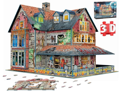 HAUNTED HOUSE 1100 PIECE 3D JIGSAW PUZZLE - EUROGRAPHICS