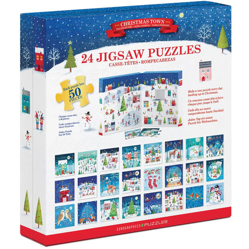 CHRISTMAS TOWN ADVENT CALENDAR PUZZLES - EUROGRAPHICS