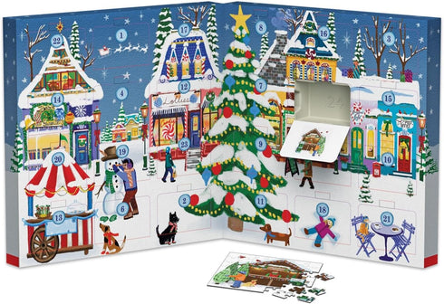 CHRISTMAS TOWN FAIR ADVENT CALENDAR PUZZLES - EUROGRAPHICS