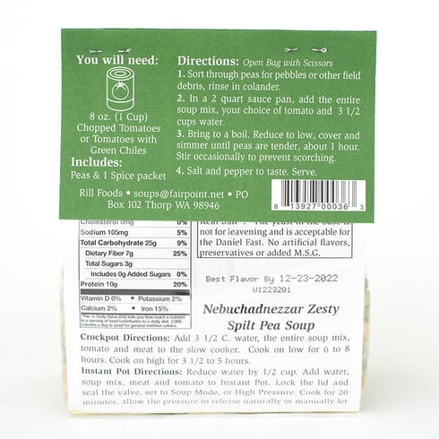 NEBUCHADNEZZAR ZESTY SPLIT PEA SOUP - SMALL