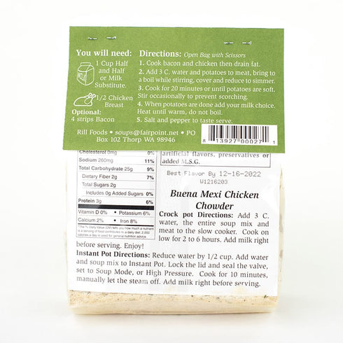 BUENA MEXI CHICKEN CHOWDER - SMALL