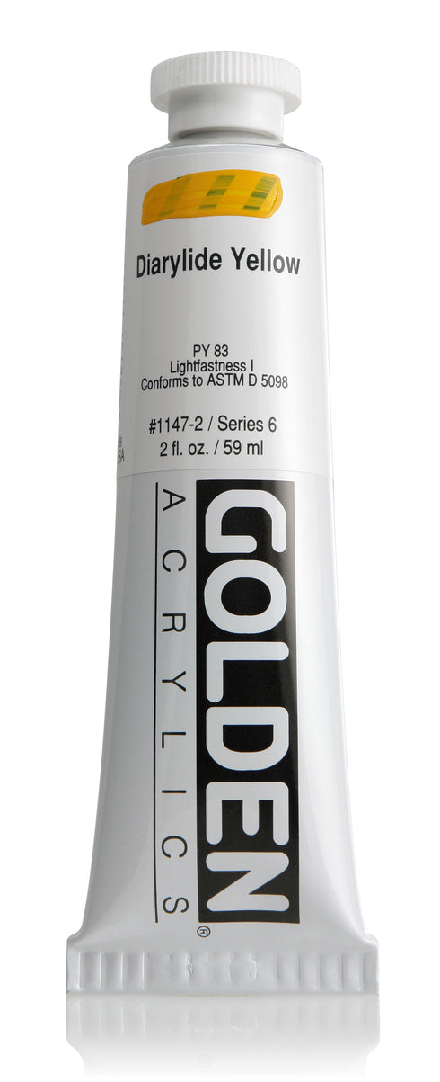 HB ACRYLIC PAINT DIARYLIDE YELLOW OW 2OZ