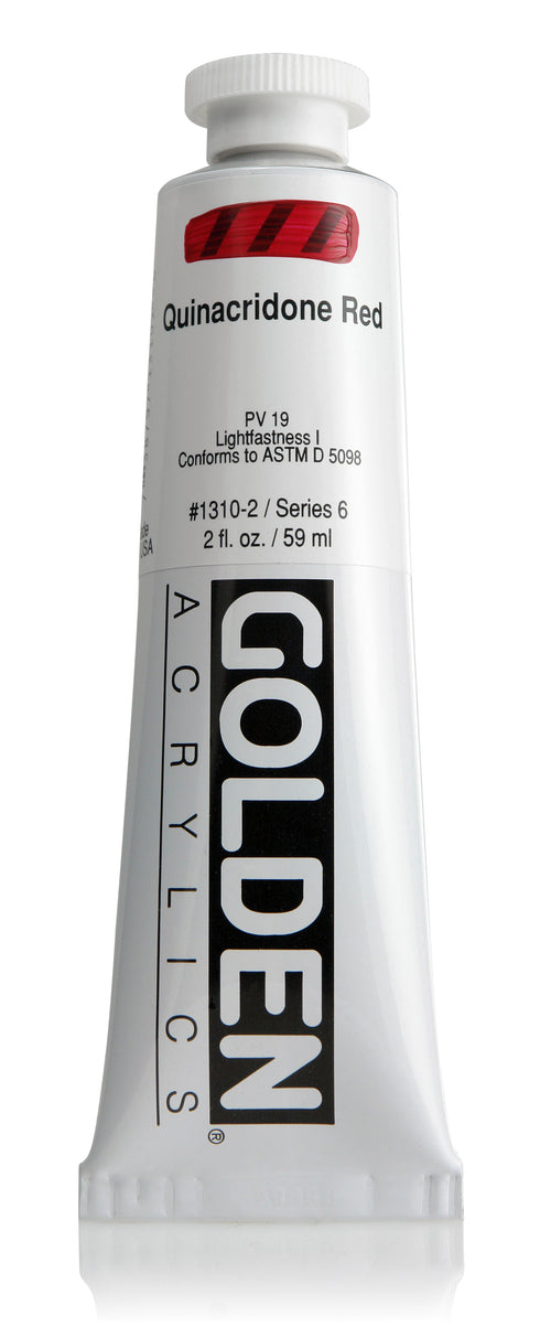 GOLDEN HEAVY BODY ACRYLIC QUIN.RED 2 OZ