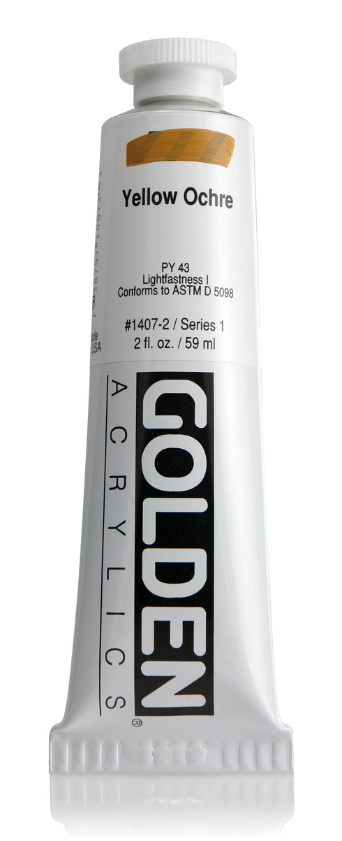 GOLDEN HEAVY BODY ACRYLIC YELLOW OCHRE 2 OZ