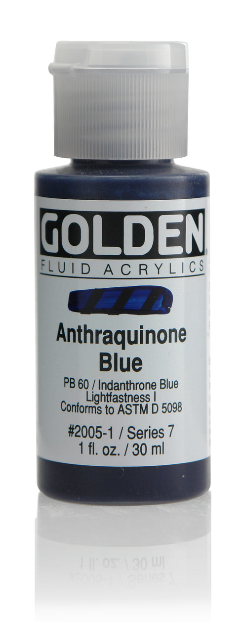 FLUID ACRYLIC PAINT ANTHRAQUIN BLUE 1OZ