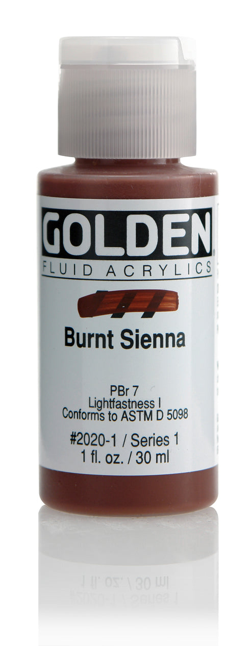 FLUID ACRYLIC PAINT BURNT SIENNA 1OZ