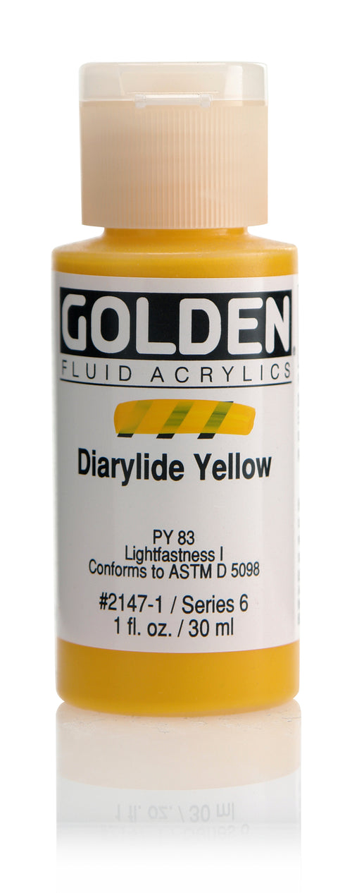 FLUID ACRYLIC PAINT  DIARYLIDE YEL. 1OZ