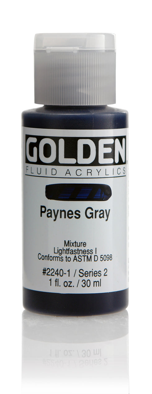 FLUID ACRYLIC PAINT PAYNES GRAY 1OZ