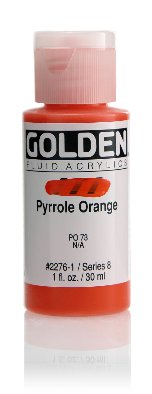 FLUID ACRYLIC PAINT  PYRROLE ORANGE 1OZ