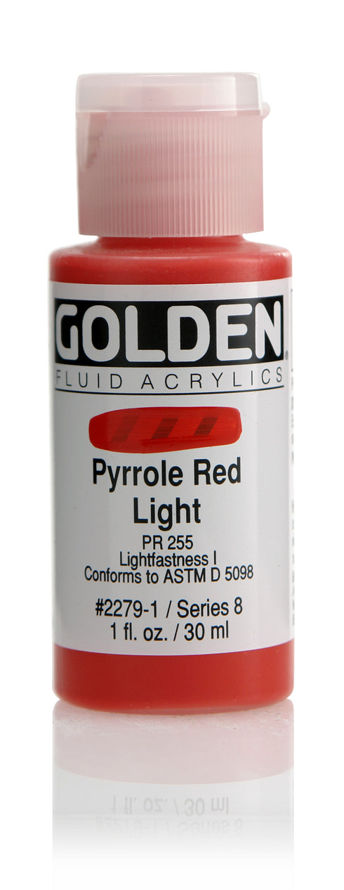 FLUID ACRYLIC PAINT PYRROLE RED LT. 1OZ