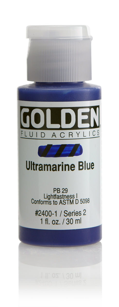 GOLDEN FLUID ACRYLIC ULTRA BLUE 1 OZ