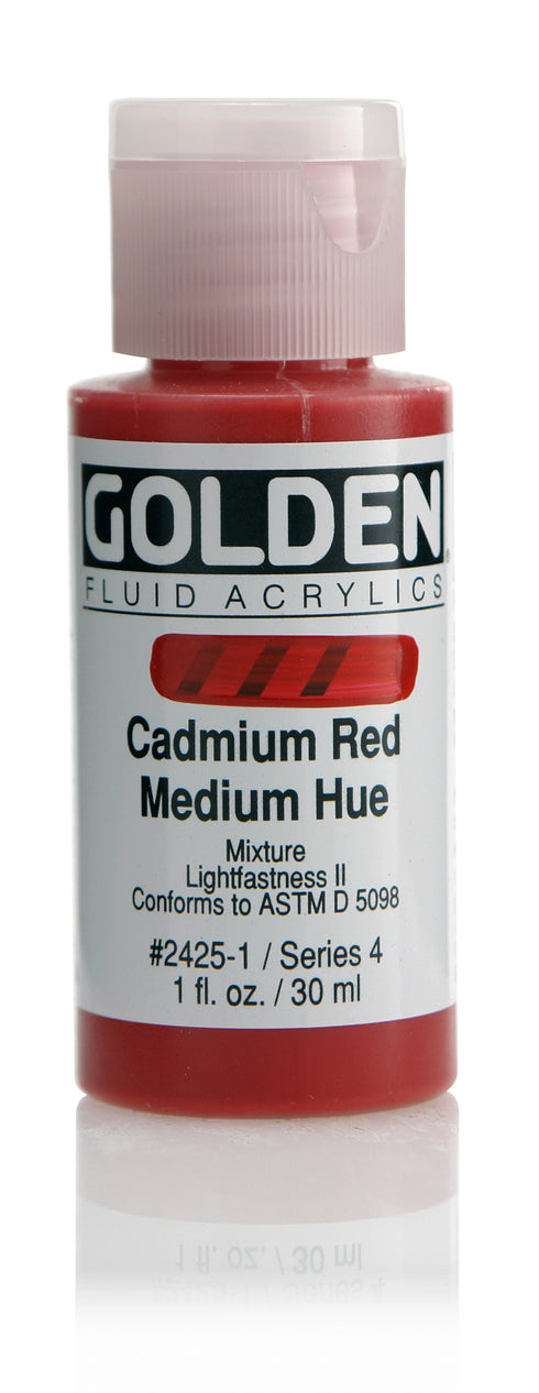 FLUID ACRYLIC PAINT CAD RED MED HUE 1OZ