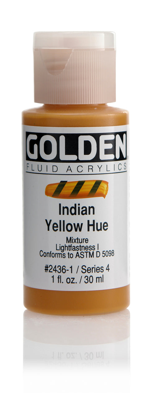 FLUID ACRYLIC PAINT IND YELLOW OWHUE 1OZ