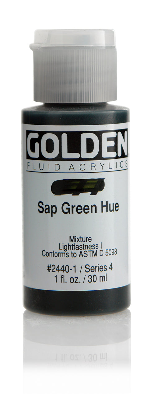 FLUID ACRYLIC PAINT SAP GREEN HUE 1OZ