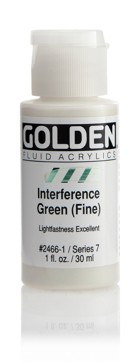 FLUID ACRYLIC PAINT INTER GREEN 1OZ