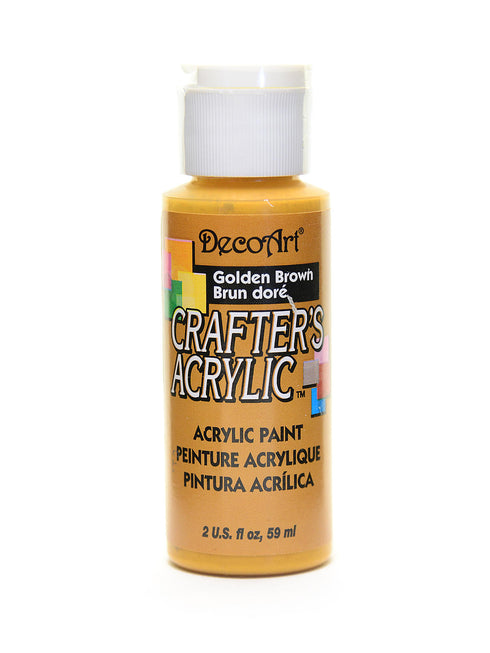 2OZ GOLDEN BROWN CRAFTER ACRYLIC PAINT