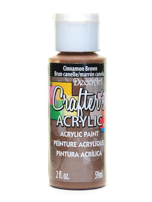 2OZ CINNAMON BROWN CRAFTER ACRYLIC PAINT