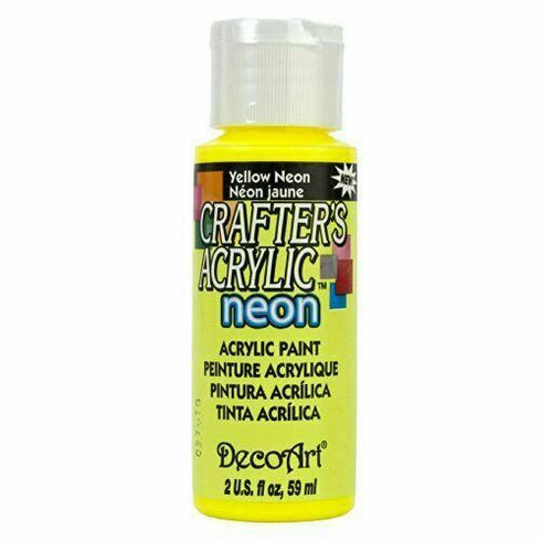 2OZ NEON YELLOW OW CRAFTER ACRYLIC PAINT