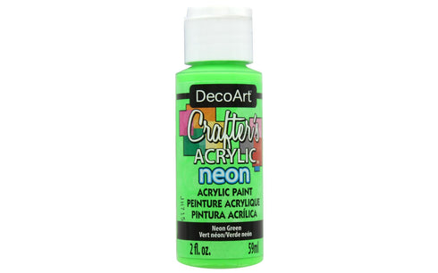 2OZ NEON GREEN CRAFTER ACRYLIC PAINT