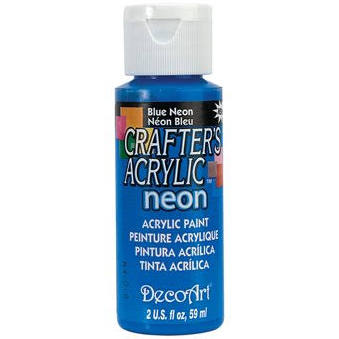 2OZ NEON BLUE CRAFTER ACRYLIC PAINT