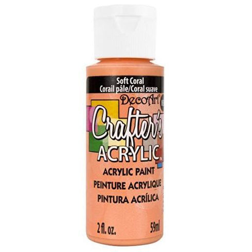2OZ SOFT CORAL CRAFTER ACRYLIC PAINT