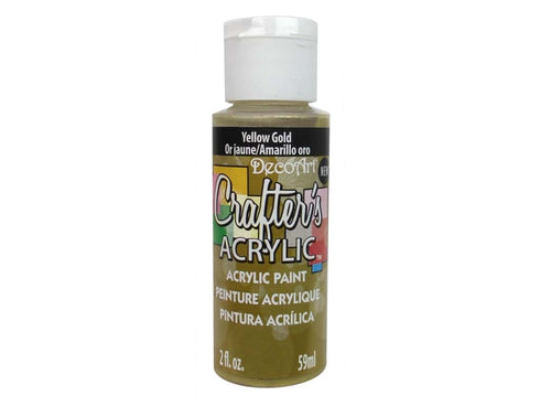 2OZ YELLOW OW GOLD CRAFTER ACRYLIC PAINT