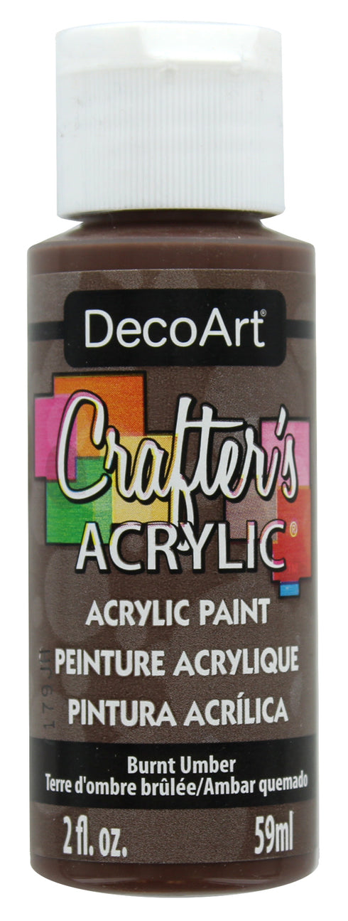 2OZ BURNT UMBER CRAFTER ACRYLIC PAINT