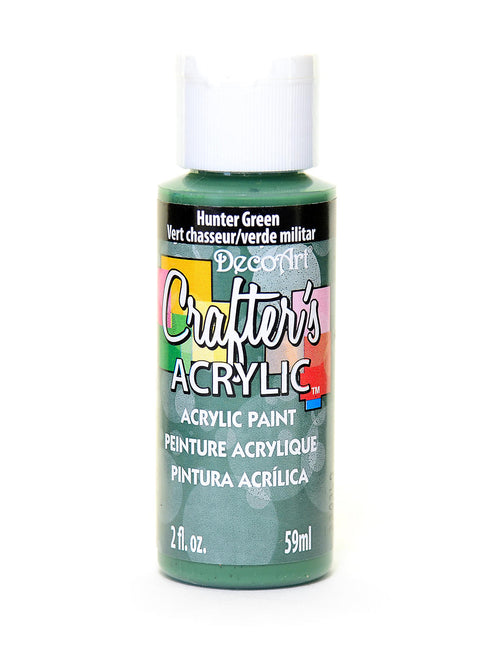 2OZ HUNTER GREEN CRAFTER ACRYLIC PAINT