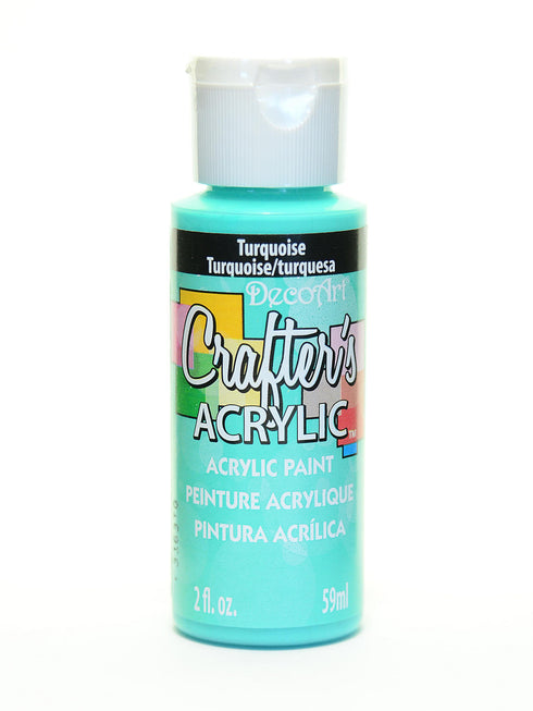 2OZ TURQUOISE CRAFTER ACRYLIC PAINT