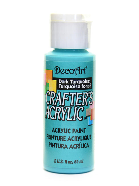 2OZ DK TURQUOISE CRAFTER ACRYLIC PAINT